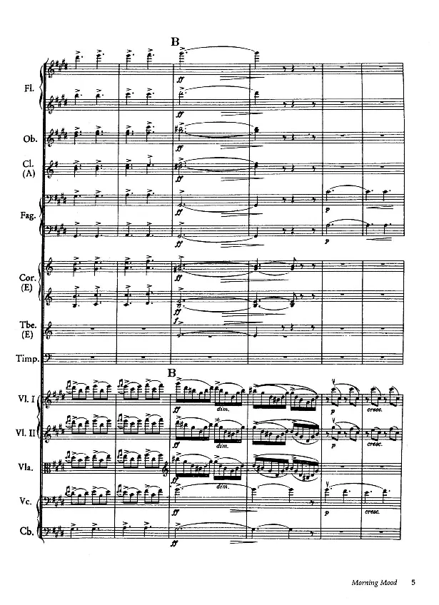 格里格培尔&middot;金特组曲No.1_Op.46总谱_一万首著名钢琴曲谱哈农贝多芬合集视频教学电子版高清无水印可打印_08名曲总谱合集