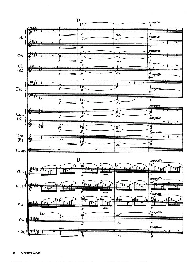 格里格培尔&middot;金特组曲No.1_Op.46总谱_一万首著名钢琴曲谱哈农贝多芬合集视频教学电子版高清无水印可打印_08名曲总谱合集