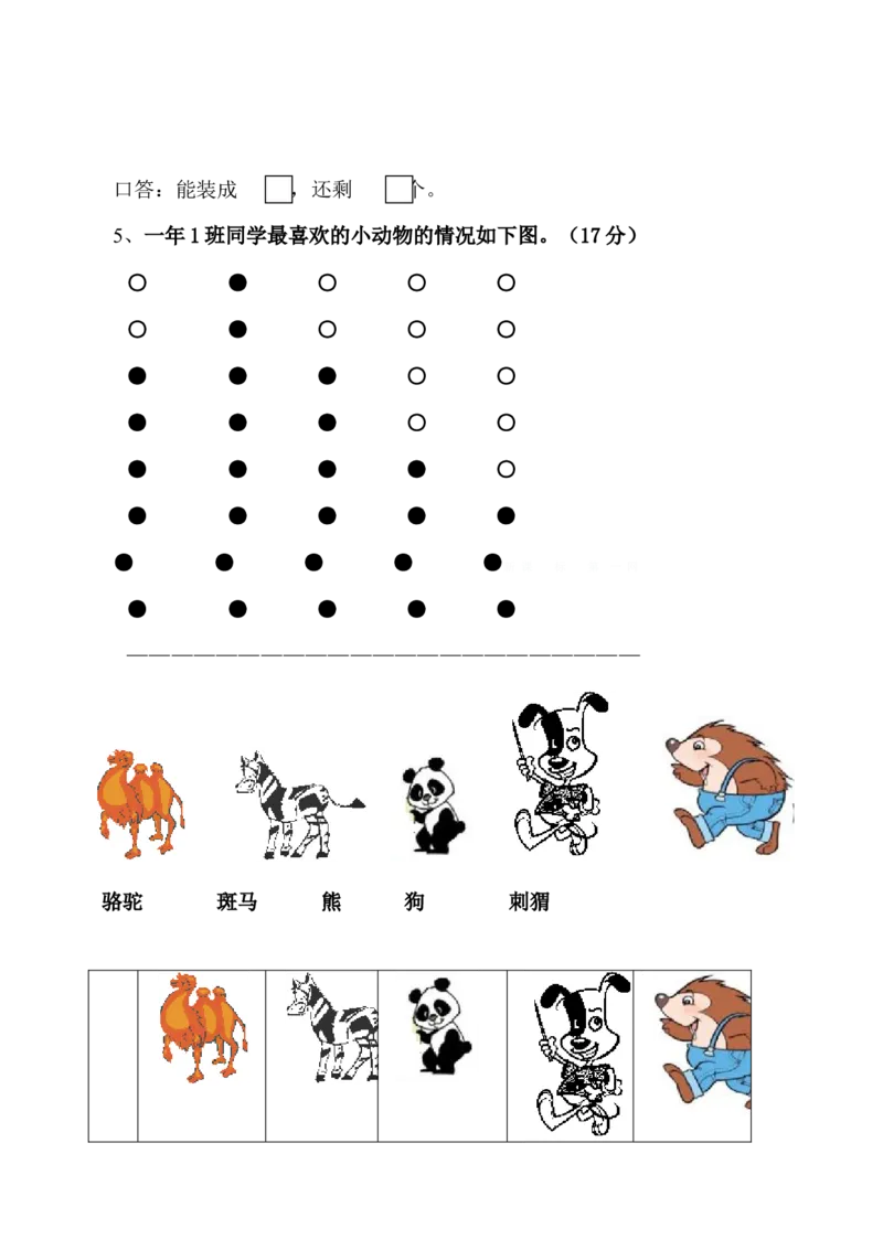 新人教版小学一年级数学下册期末测试题(11)_小学1-6年级全部试卷_数学_一年级_3-6-4、小学一年级数学下册_3-6-4-2、练习题、作业、试题、试卷_人教版_期末测试卷