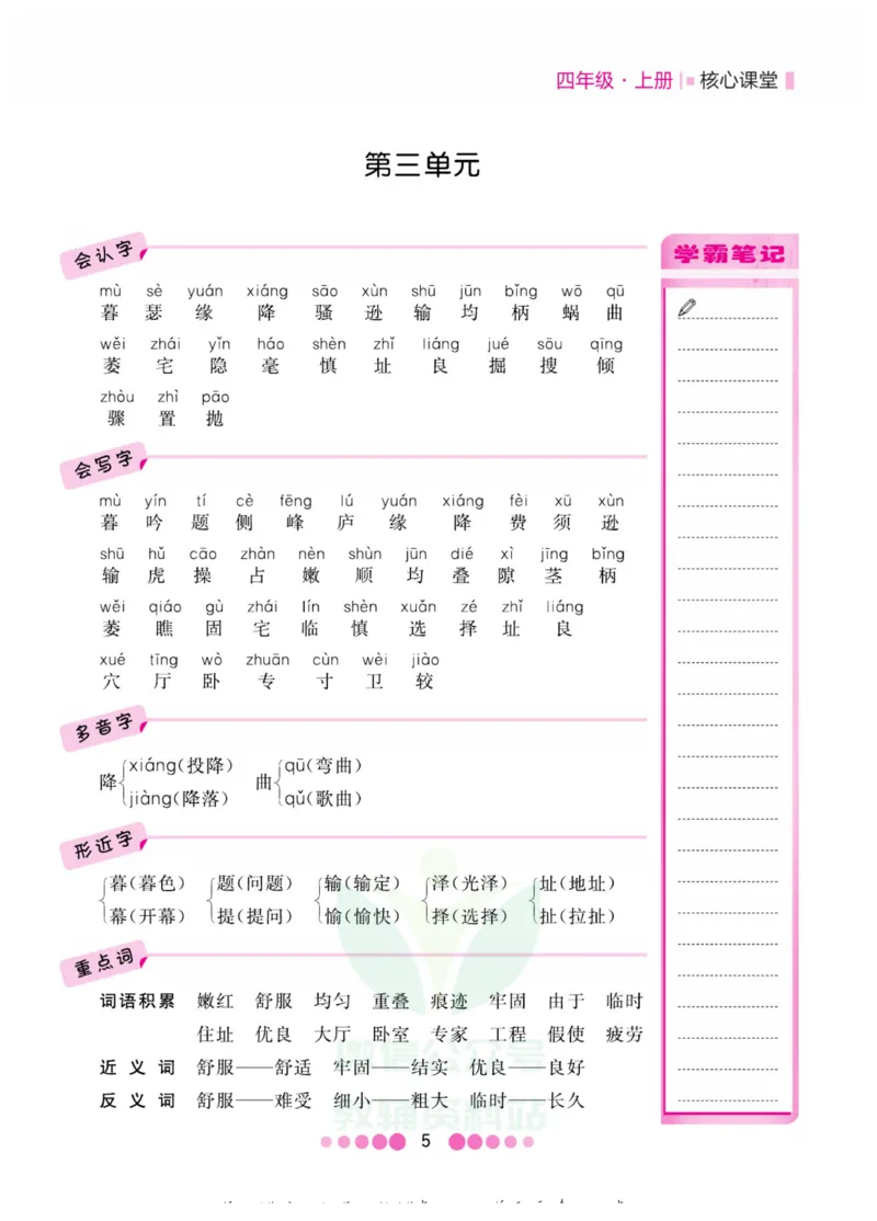 四年级上册语文部编版考点过关_小学1-6年级全部试卷_语文_四年级_3-9-1、小学四年级语文上册_3-9-1-1、复习、知识点、归纳汇总_部编版