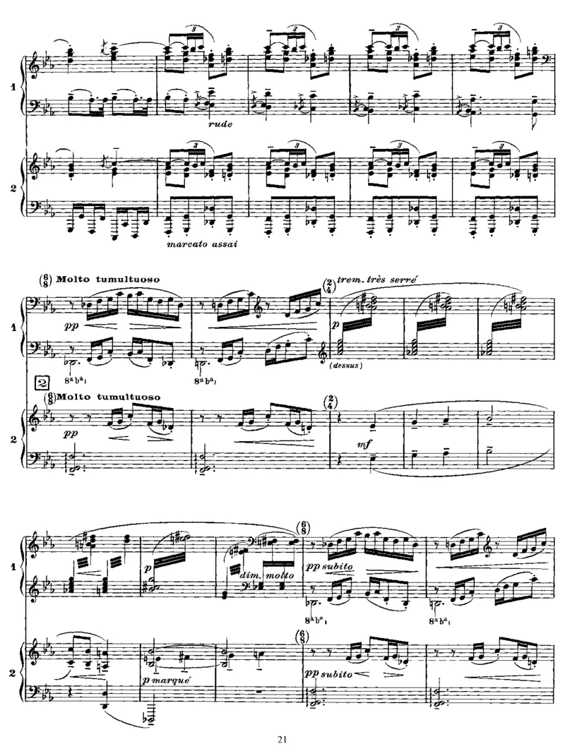 白与黑_一万首著名钢琴曲谱哈农贝多芬合集视频教学电子版高清无水印可打印_1古典钢琴知名音乐家谱_德彪西钢琴谱全集