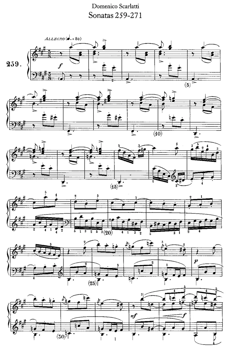 斯卡拉蒂钢琴奏鸣曲全集500首第259-271首ScarlattiSonatas钢琴谱_一万首著名钢琴曲谱哈农贝多芬合集视频教学电子版高清无水印可打印_1古典钢琴知名音乐家谱_斯卡拉蒂钢琴谱全集
