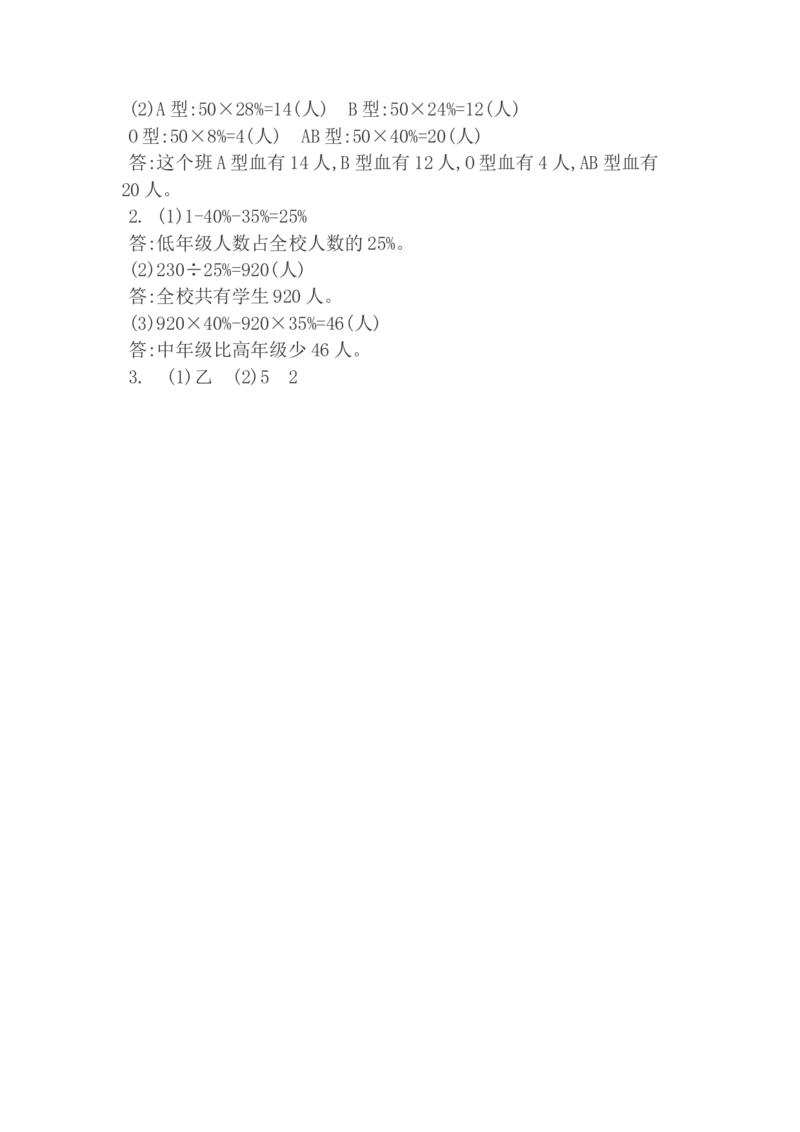 数据处理_小学1-6年级全部试卷_数学_六年级_3-11-3、小学六年级数学上册_3-11-3-2、练习题、作业、试题、试卷_北师大版_课时练