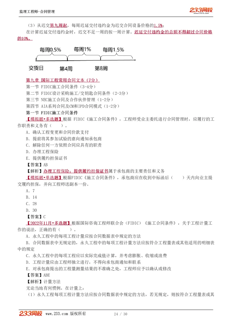 第6章第4节_第9章_监理工程师_2025监理工程师_2025年监理工程师SVIP_2025年监理合同管理SVIP_03-习题精析✿实战特训✿模考通关_11-合同《习题解析班》唐忍233_讲义