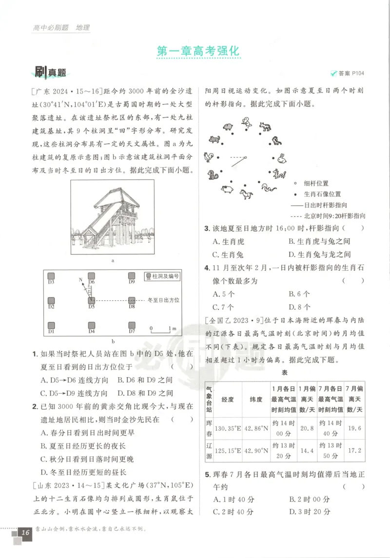 主书_地理_2026版高中必刷题地理《人教》_2026版高中必刷题地理选修1RJ