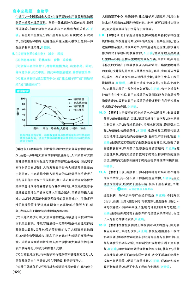 第4章人与环境_生物_2026版高中必刷题生物人教版_2026春高中必刷题生物必修2RJ_答案生物选修2