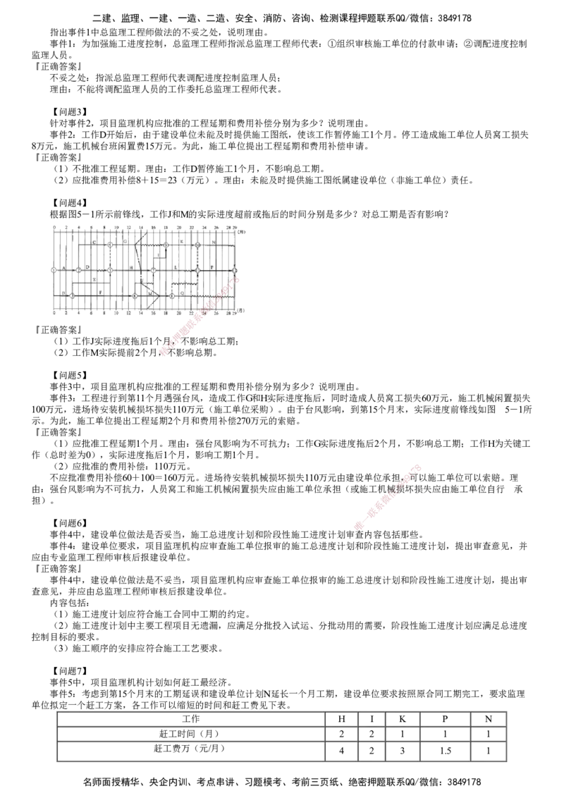 第01讲　《案例分析（土建）》模考密钥_监理工程师_2025监理工程师_2025年监理工程师SVIP_2025年监理土建案例SVIP_03-习题精析✿实战特训✿模考通关