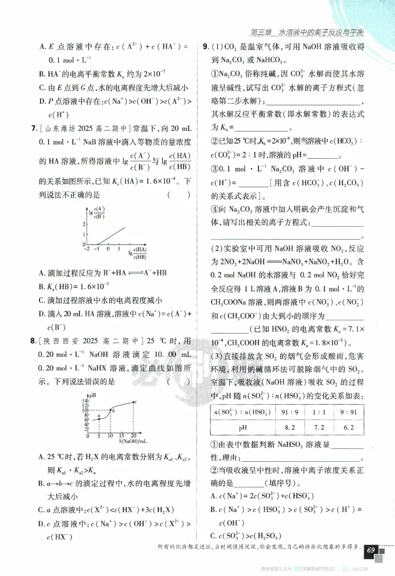 26版化学必刷题题目（选修一）_化学_2026版高中必刷题化学《人教》_2026版高中必刷题化学选修一（人教版）