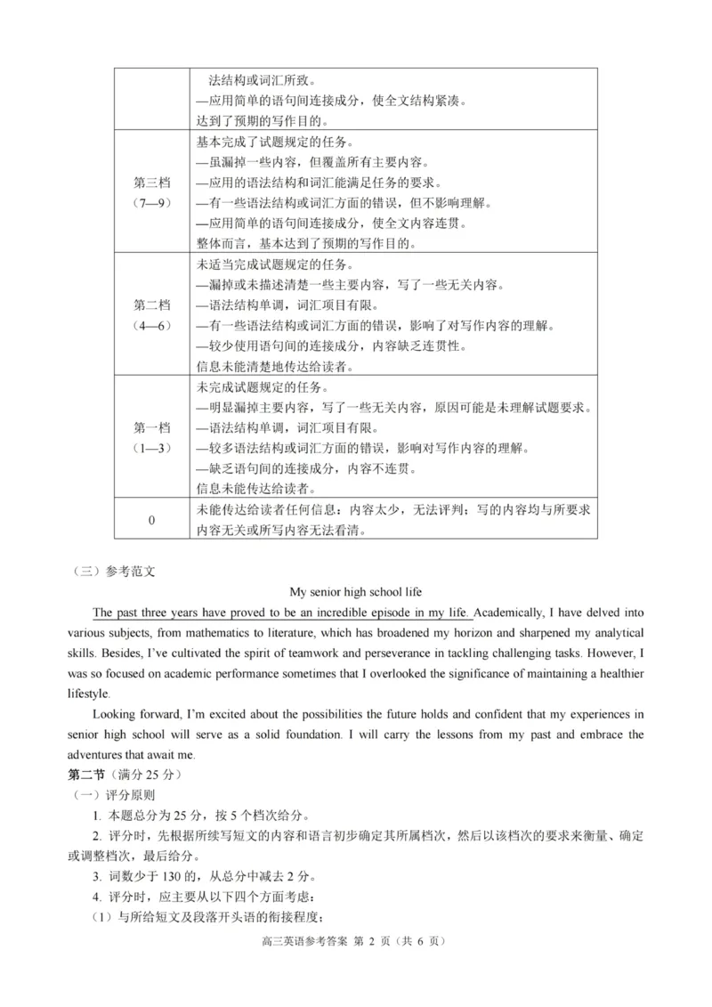 高三英语参考答案及听力原文_2024年5月_01按日期_11号_2024届浙江省县域教研联盟高三下学期二模_2024届浙江省县域教研联盟高三三模英语试题
