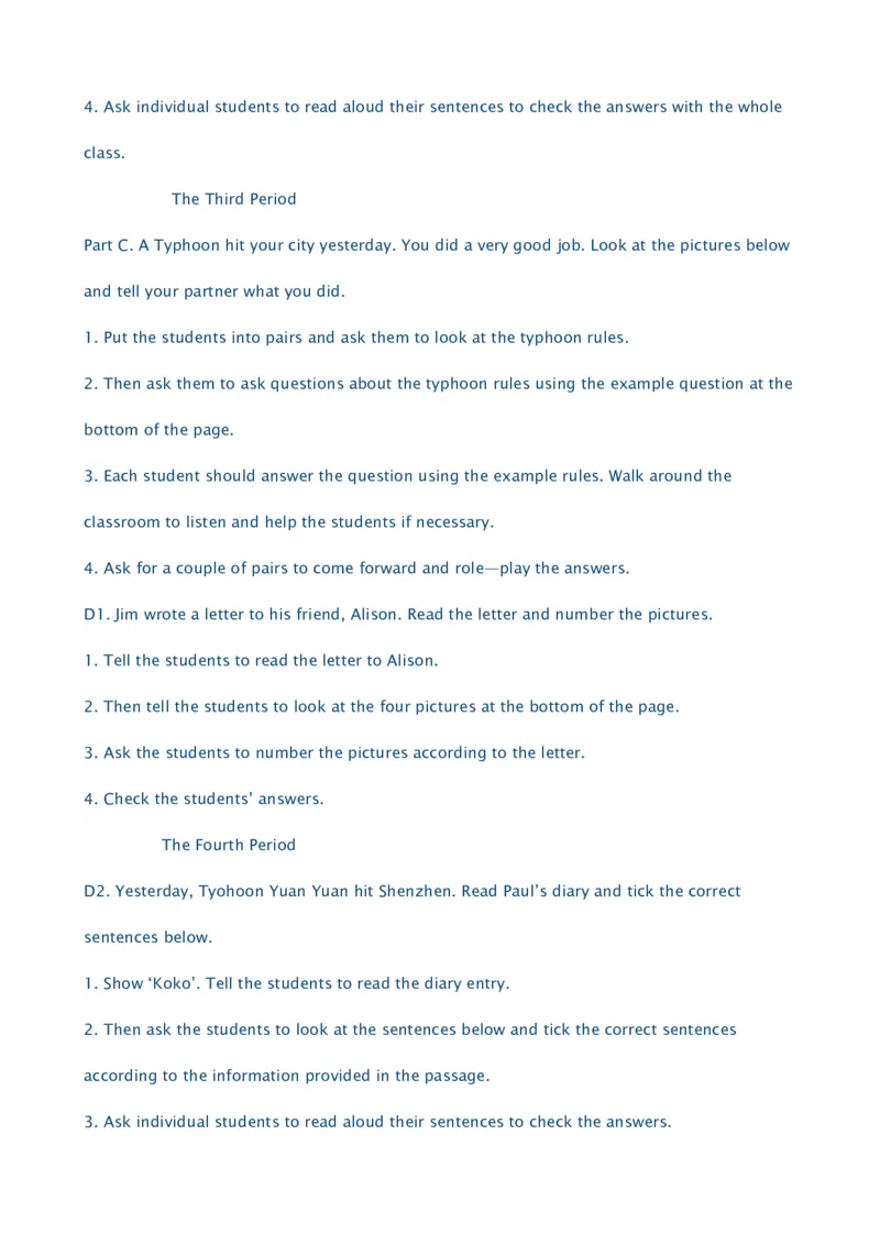 深圳版小学英语五年级下册全册教案_小学1-6年级全部试卷_英语_五年级_3-10-6、小学五年级英语下册_3-10-6-3、课件、讲义、教案