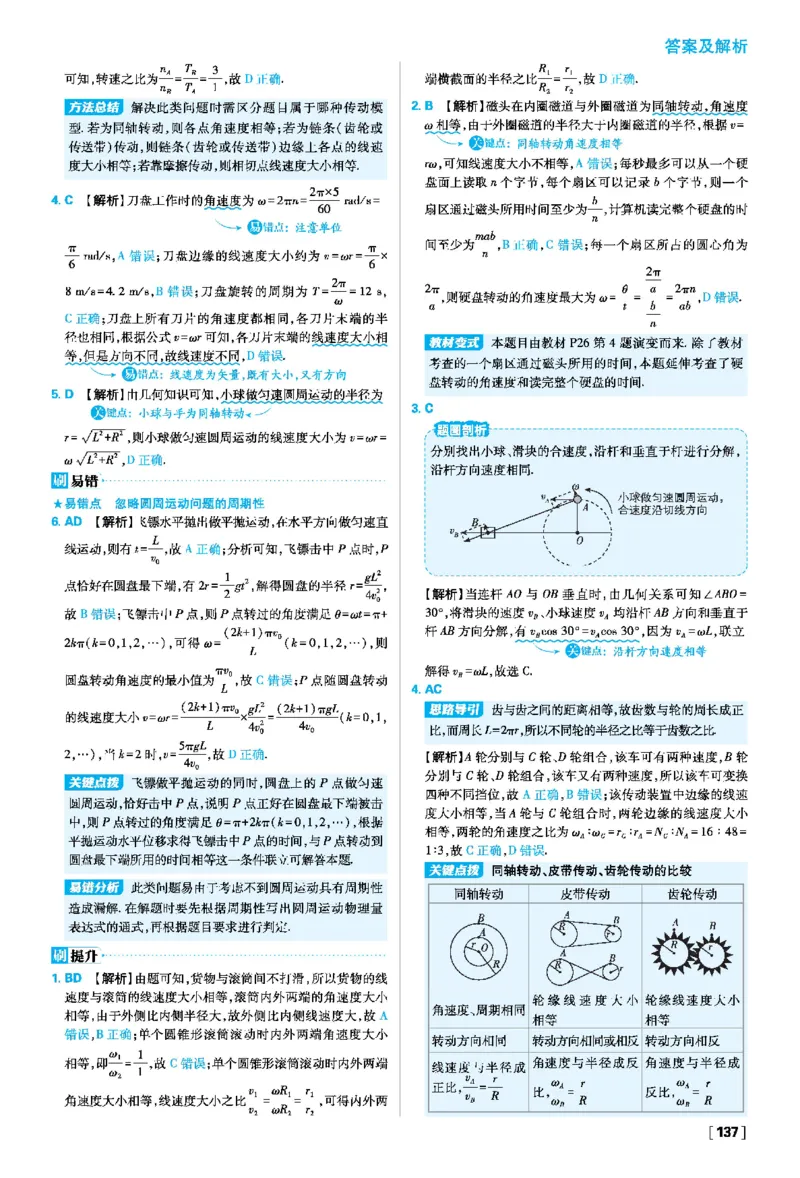 第六章圆周运动_2026版高中必刷题_物理_2026版高中必刷题物理人教版_2026春高中必刷题物理必修二人教版_物理必修2答案
