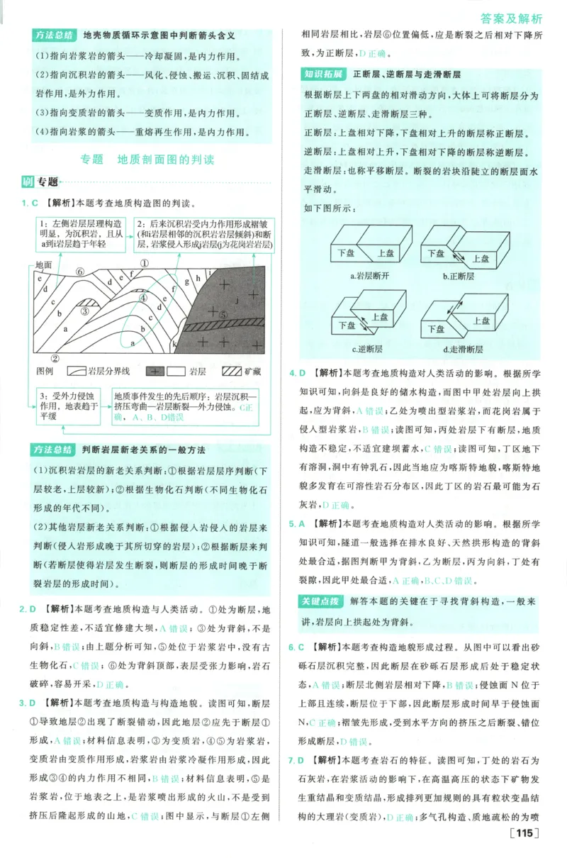 答案_地理_2026版高中必刷题地理《中图版》_2026版高中必刷题地理选修1ZT