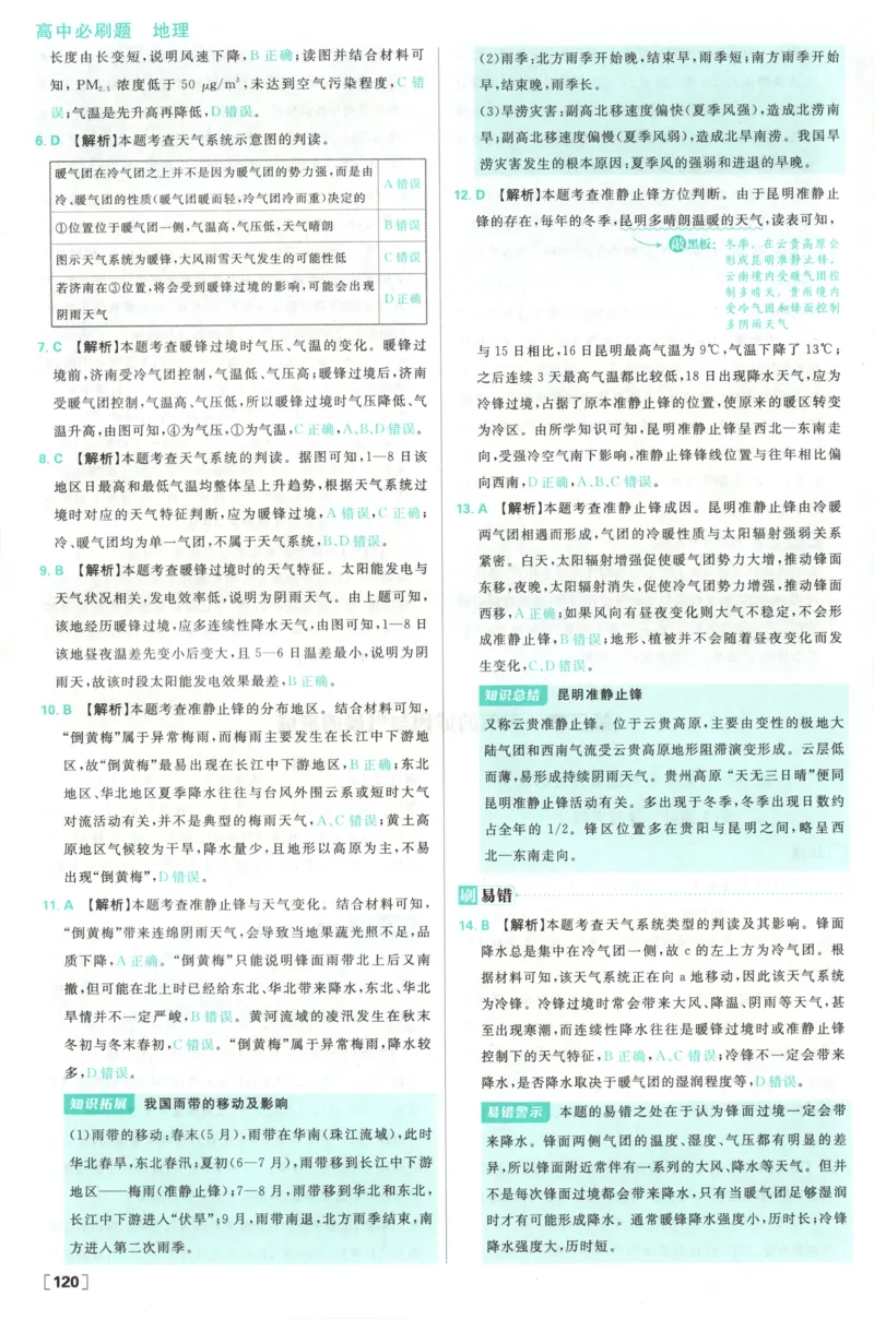 答案_地理_2026版高中必刷题地理《中图版》_2026版高中必刷题地理选修1ZT