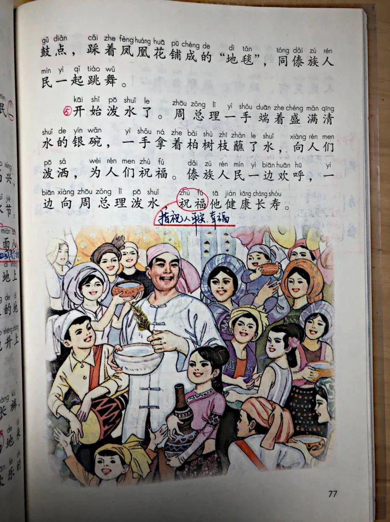 小学二年级上册上学期-部编版语文：难忘的泼水节预习笔记_小学1-6年级全部试卷_语文_二年级_3-7-1、小学二年级语文上册_3-7-1-1、复习、知识点、归纳汇总_部编版