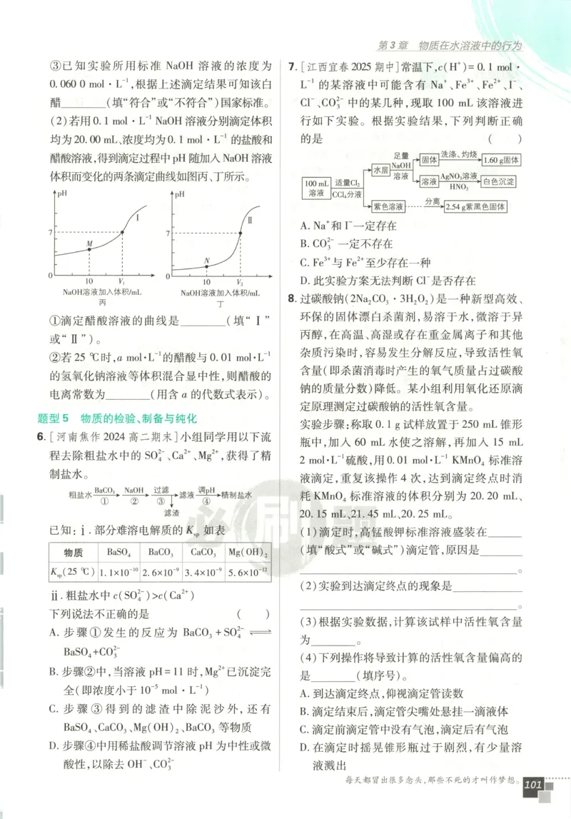 主书_化学_2026版高中必刷题化学《鲁科》_高中必刷题化学选修2LK