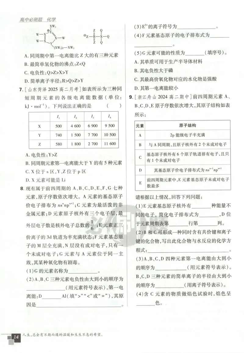 主书_化学_2026版高中必刷题化学《鲁科》_高中必刷题化学选修2LK