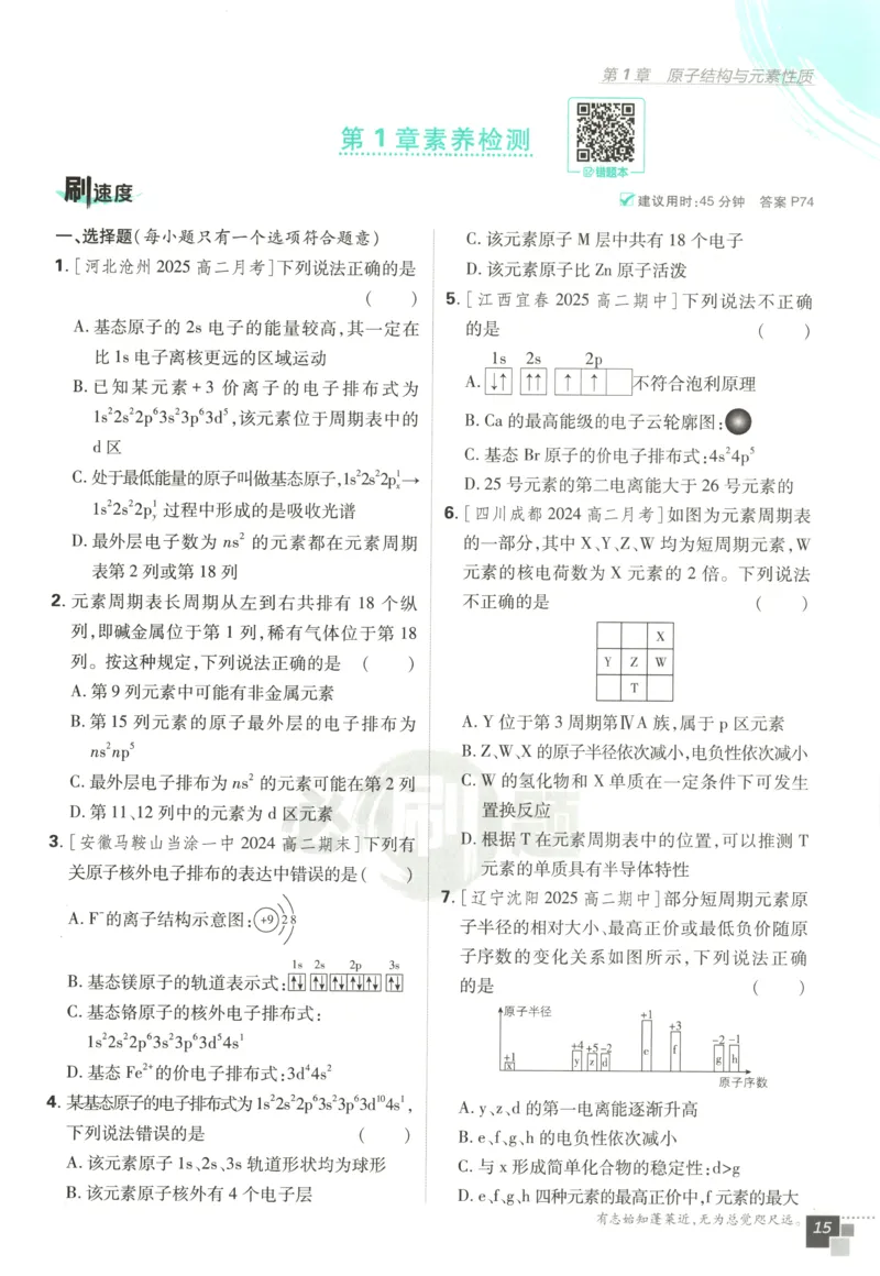 主书_化学_2026版高中必刷题化学《鲁科》_高中必刷题化学选修2LK