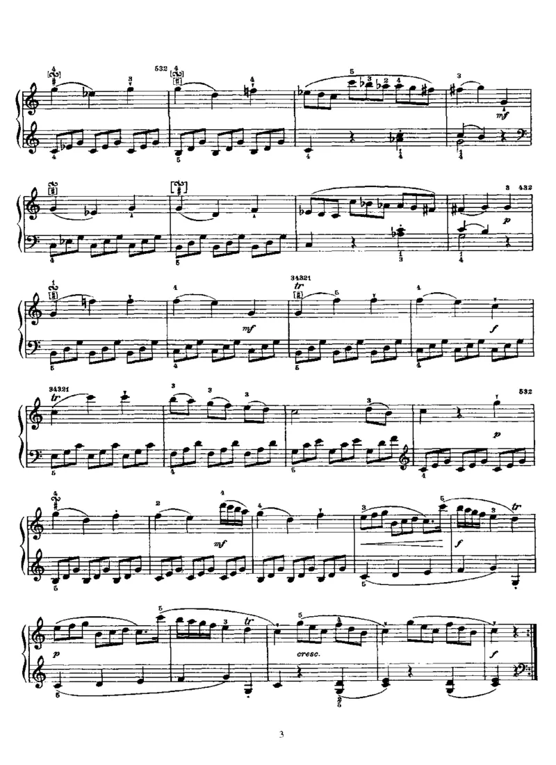 海顿奏鸣曲No.3C大调_一万首著名钢琴曲谱哈农贝多芬合集视频教学电子版高清无水印可打印_1古典钢琴知名音乐家谱_海顿钢琴谱全集