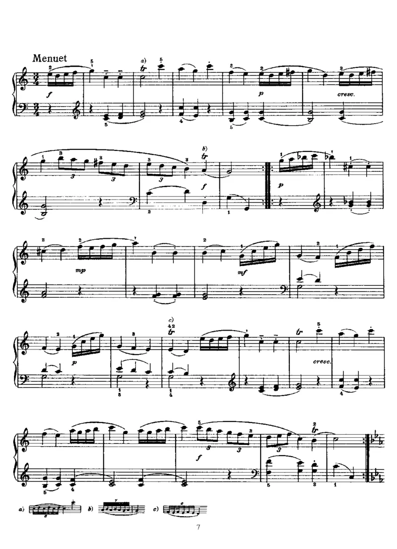 海顿奏鸣曲No.3C大调_一万首著名钢琴曲谱哈农贝多芬合集视频教学电子版高清无水印可打印_1古典钢琴知名音乐家谱_海顿钢琴谱全集