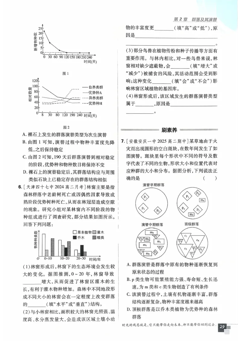 主书生物选修2_生物_2026版高中必刷题生物人教版_2026春高中必刷题生物必修2RJ