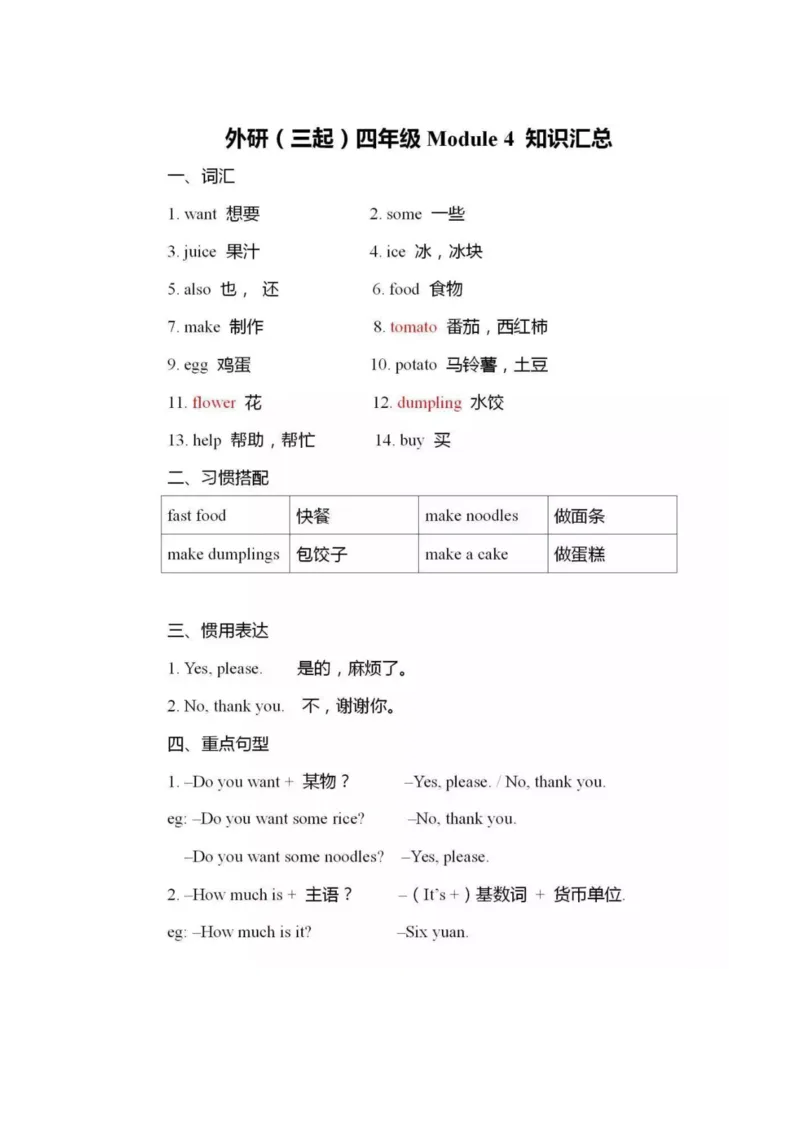 外研版(三年级起点)英语四年级上册重点知识汇总_小学1-6年级全部试卷_英语_四年级_3-9-5、小学四年级英语上册_3-9-5-1、复习、知识点、归纳汇总_外研版三起点