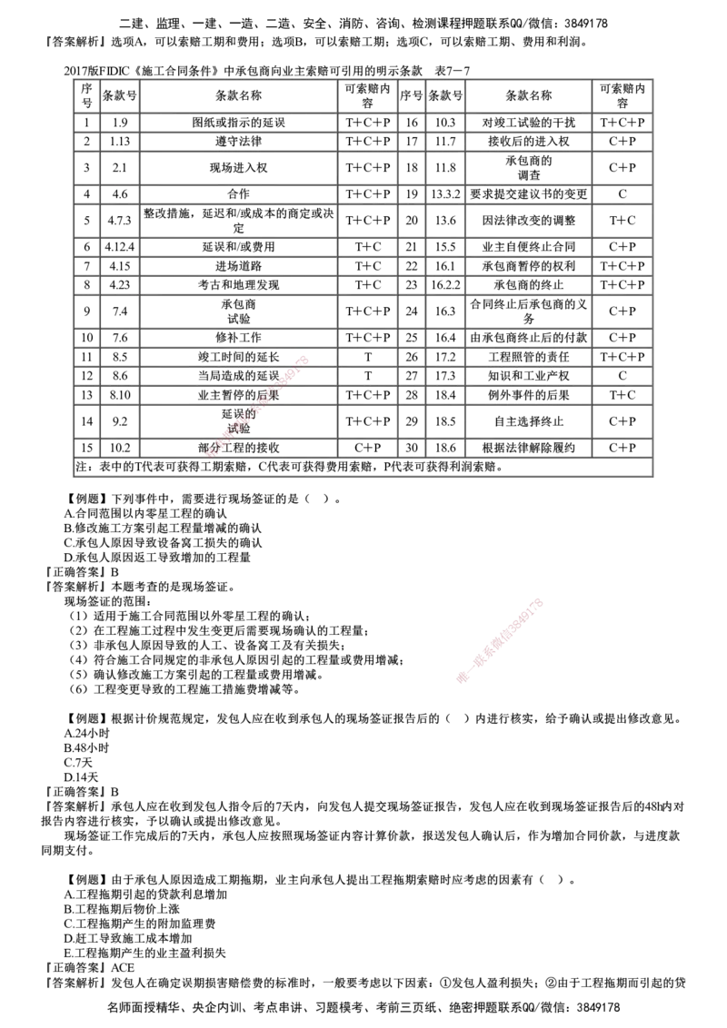 第02讲　建设工程施工阶段投资控制（二）_监理工程师_2025监理工程师_2025年监理工程师SVIP_2025年监理土建控制SVIP_03-习题精析✿实战特训✿模考通关