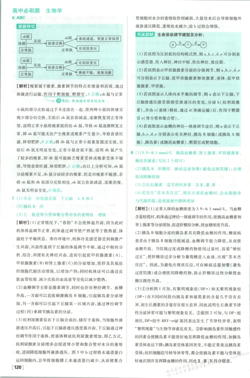 答案-生物_生物_2026版高中必刷题生物人教版_2026版高中必刷题生物选修1RJ(1)