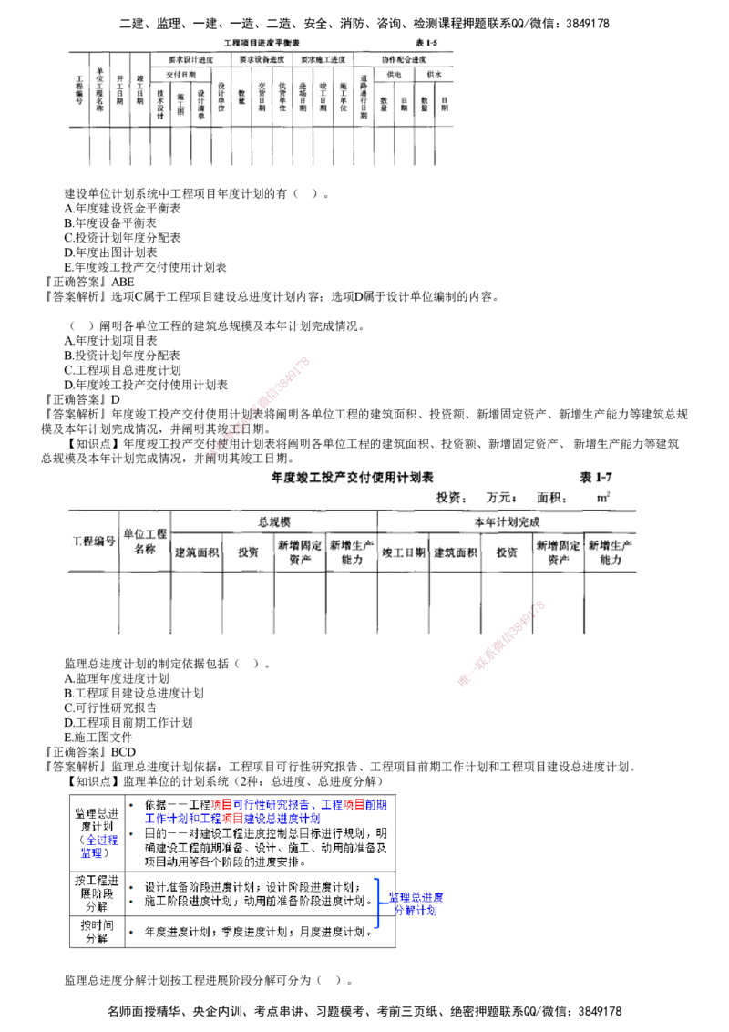 第01讲　建设工程进度控制概述_监理工程师_2025监理工程师_2025年监理工程师SVIP_2025年监理土建控制SVIP_03-习题精析✿实战特训✿模考通关_进度控制（土建）（2025）