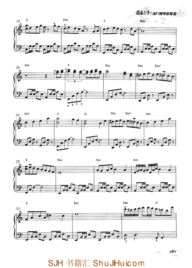 王球《最易上手流行钢琴超精选》_一万首著名钢琴曲谱哈农贝多芬合集视频教学电子版高清无水印可打印_09钢琴教材合集_常用教材钢琴谱（80+本）