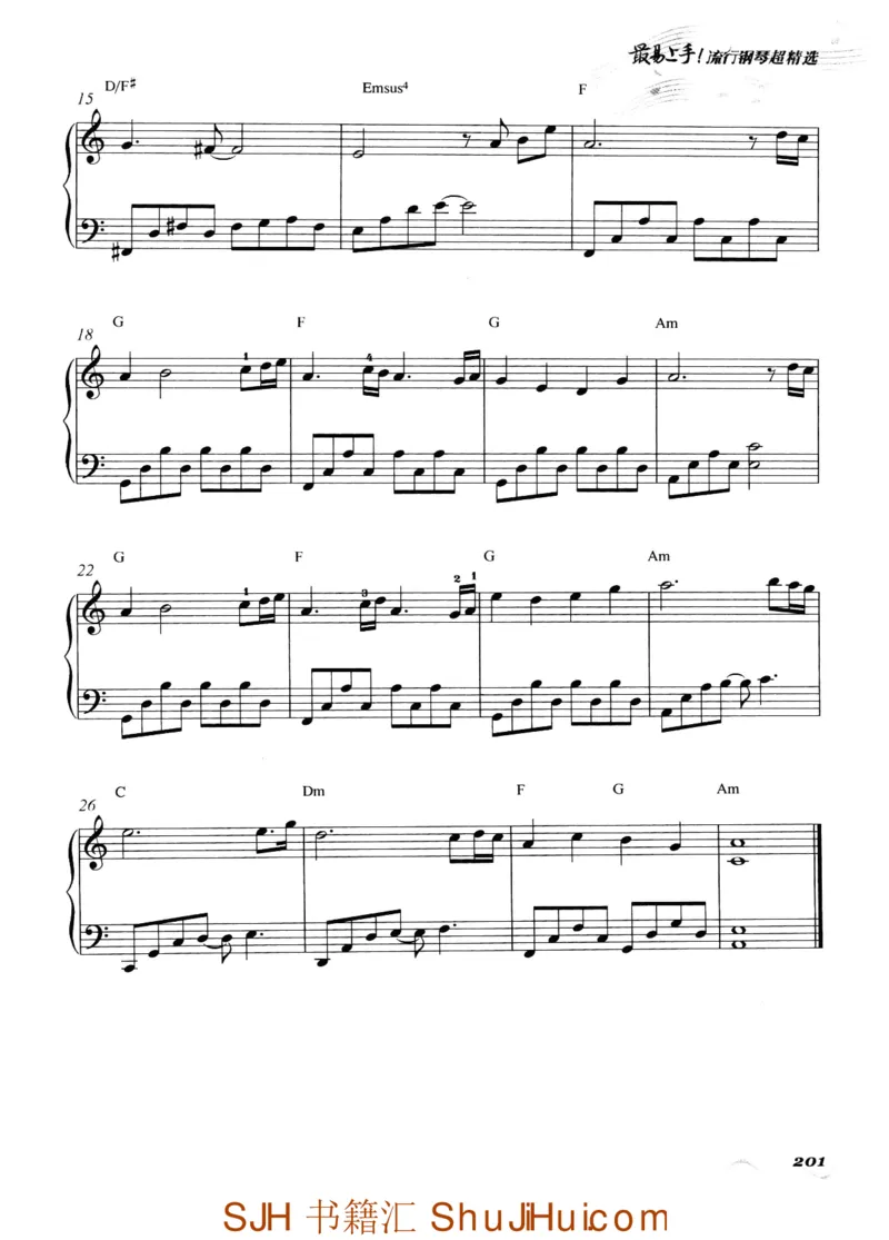 王球《最易上手流行钢琴超精选》_一万首著名钢琴曲谱哈农贝多芬合集视频教学电子版高清无水印可打印_09钢琴教材合集_常用教材钢琴谱（80+本）