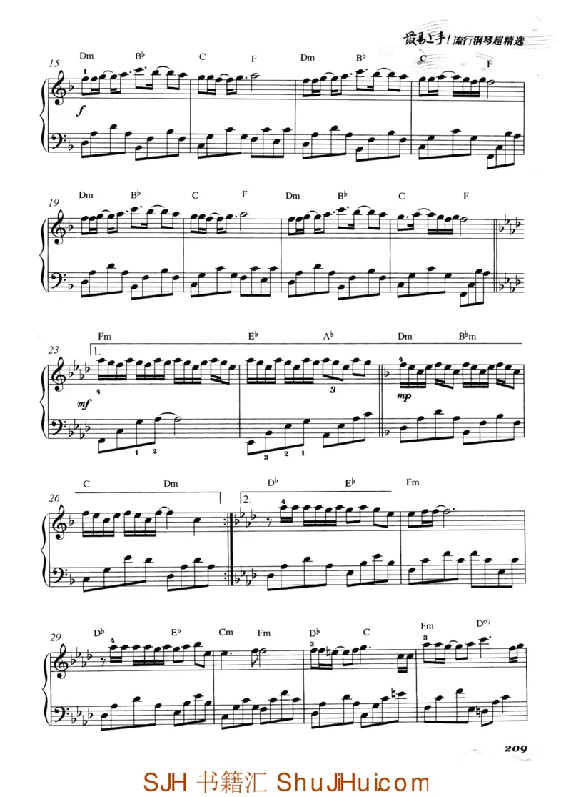 王球《最易上手流行钢琴超精选》_一万首著名钢琴曲谱哈农贝多芬合集视频教学电子版高清无水印可打印_09钢琴教材合集_常用教材钢琴谱（80+本）