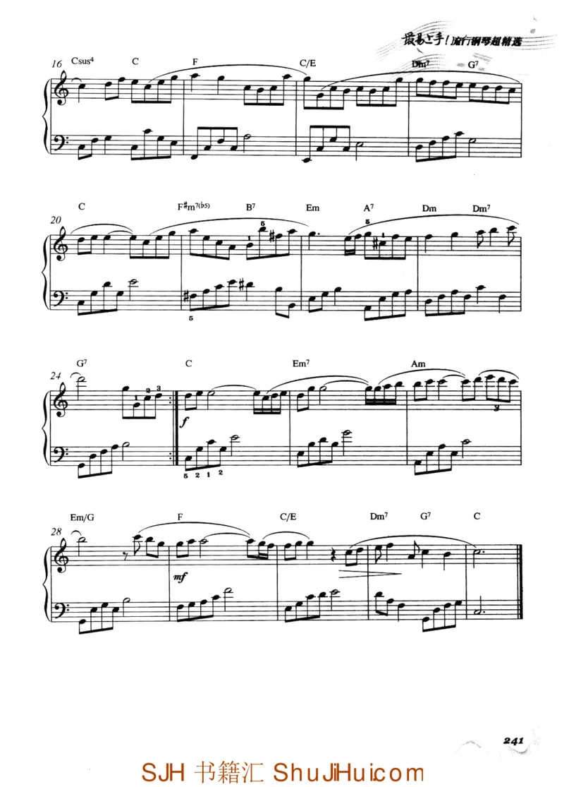 王球《最易上手流行钢琴超精选》_一万首著名钢琴曲谱哈农贝多芬合集视频教学电子版高清无水印可打印_09钢琴教材合集_常用教材钢琴谱（80+本）