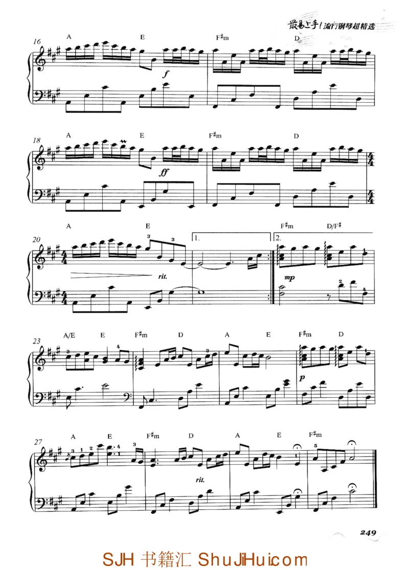 王球《最易上手流行钢琴超精选》_一万首著名钢琴曲谱哈农贝多芬合集视频教学电子版高清无水印可打印_09钢琴教材合集_常用教材钢琴谱（80+本）