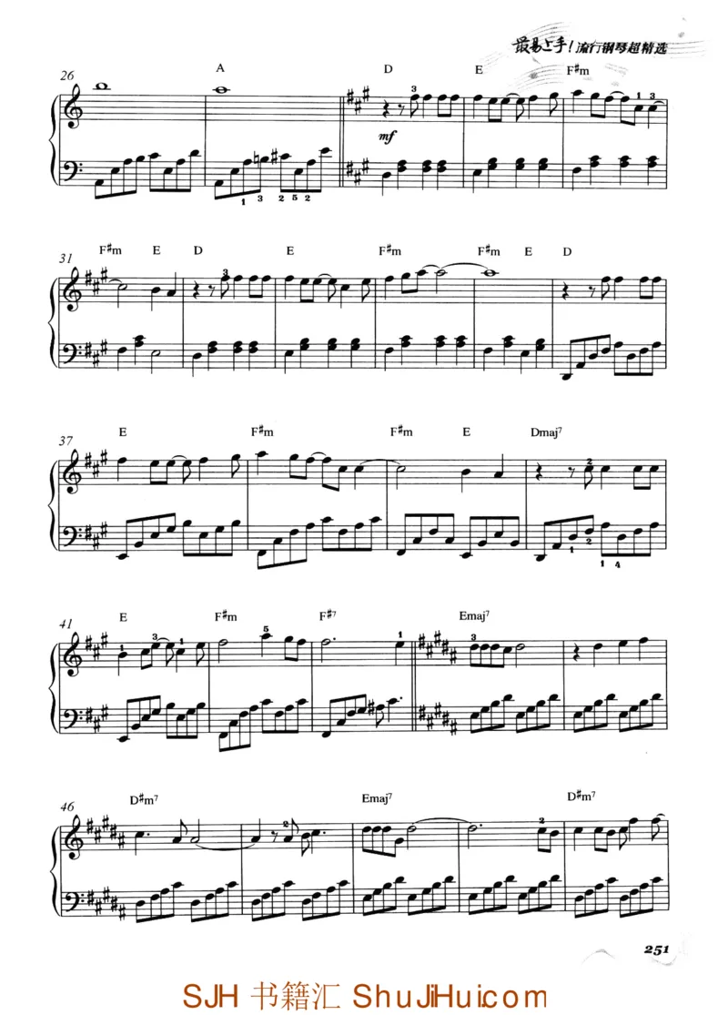 王球《最易上手流行钢琴超精选》_一万首著名钢琴曲谱哈农贝多芬合集视频教学电子版高清无水印可打印_09钢琴教材合集_常用教材钢琴谱（80+本）