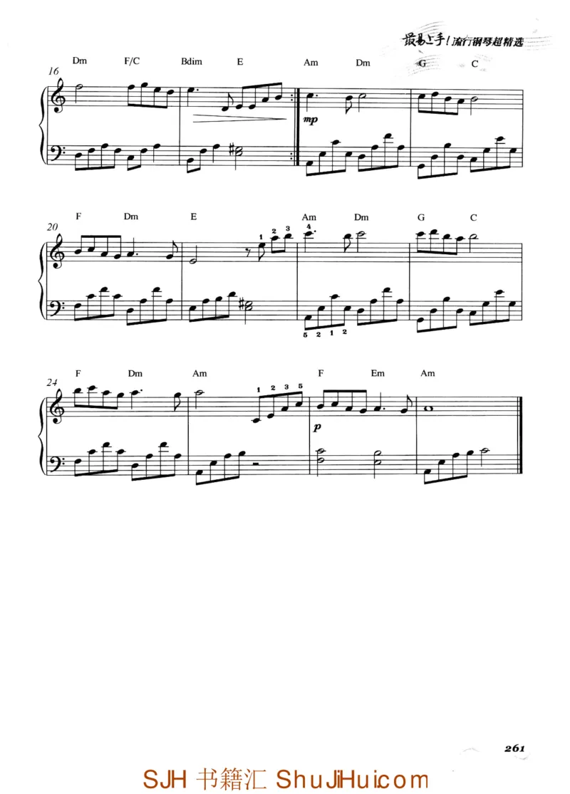 王球《最易上手流行钢琴超精选》_一万首著名钢琴曲谱哈农贝多芬合集视频教学电子版高清无水印可打印_09钢琴教材合集_常用教材钢琴谱（80+本）