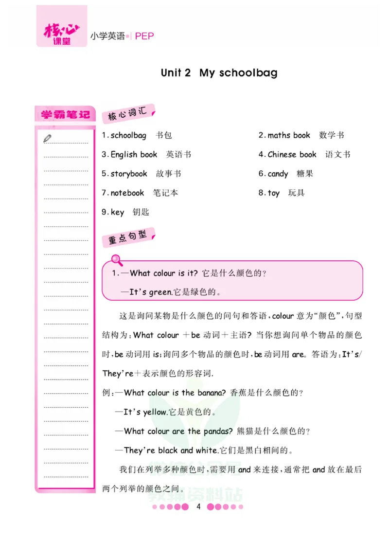 四年级上册英语人教PEP版知识清单_小学1-6年级全部试卷_英语_四年级_3-9-5、小学四年级英语上册_3-9-5-1、复习、知识点、归纳汇总_人教PEP版