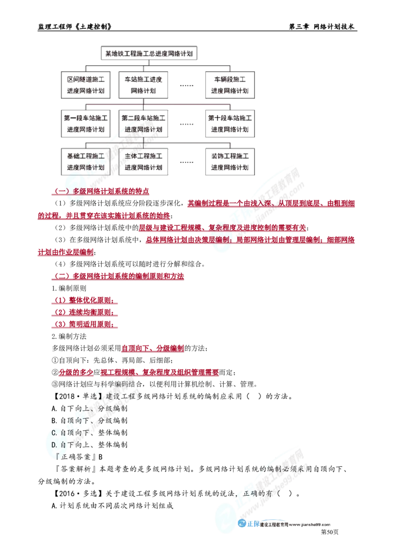 第三章　网络计划技术_监理工程师_2025监理工程师_2025年监理工程师-各大机构_2025年监理-土建目标_机构2-JG_01.精讲班-李.娜_进度控制（土建）（2025）_章节版讲义