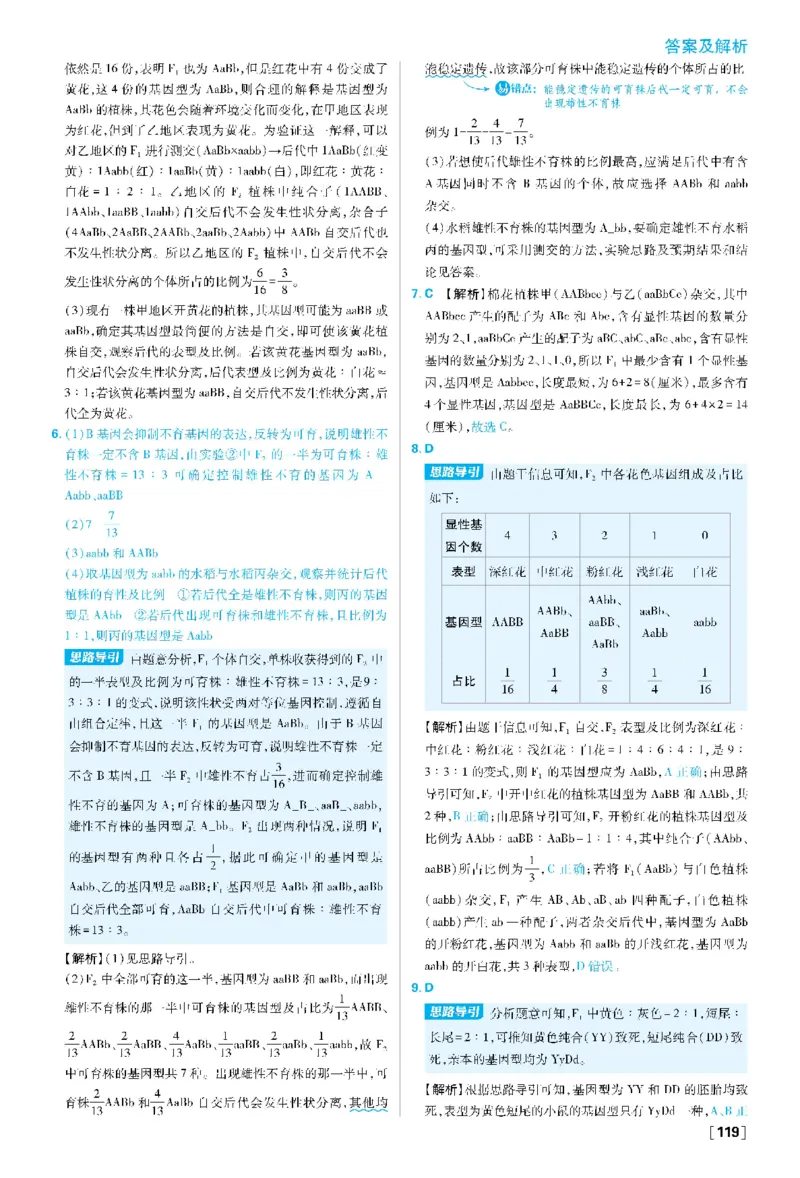 第1章遗传因子的发现(1)_生物_2026版高中必刷题生物人教版_2026春高中必刷题生物必修2RJ_2026版高中《必刷题》教材同步版（生物）（必修2）