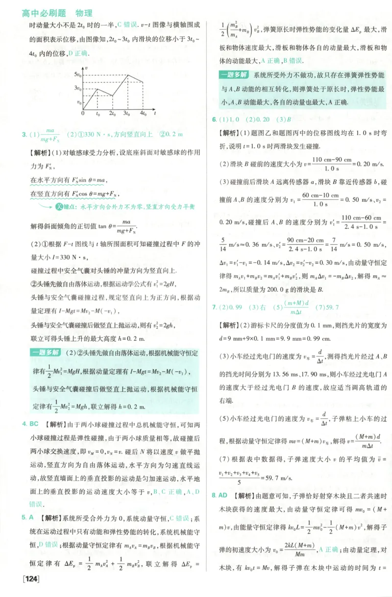 答案_2026版高中必刷题_物理_2026版高中必刷题物理鲁科版_高中必刷题物理选修一LK