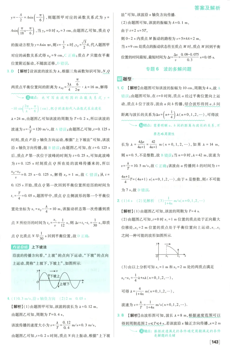 答案_2026版高中必刷题_物理_2026版高中必刷题物理鲁科版_高中必刷题物理选修一LK