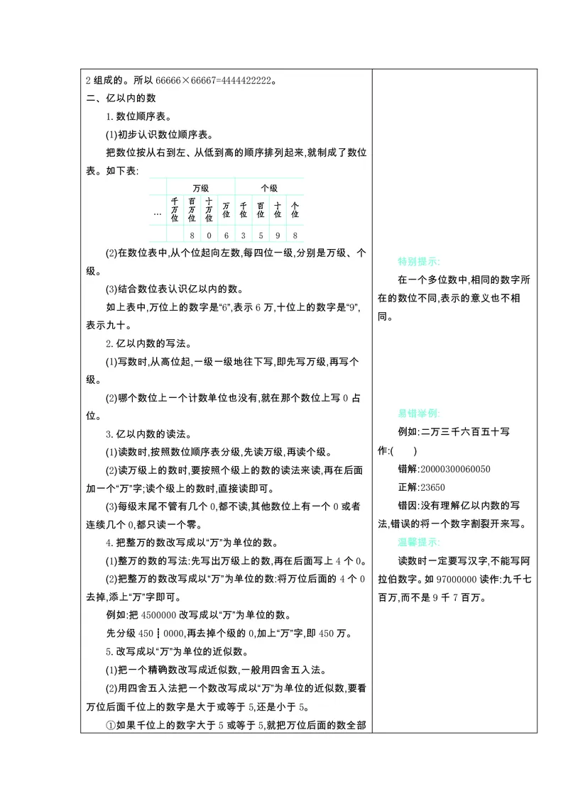 四年级上册数学冀教版知识要点_小学1-6年级全部试卷_数学_四年级_3-9-3、小学四年级数学上册_3-9-3-1、复习、知识点、归纳汇总_冀教版