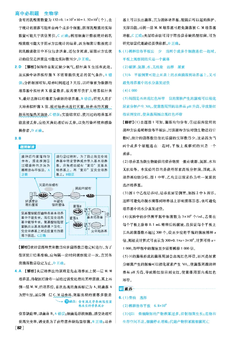 第1章发酵工程_生物_2026版高中必刷题生物人教版_2026春高中必刷题生物选修3RJ_答案生物选修三