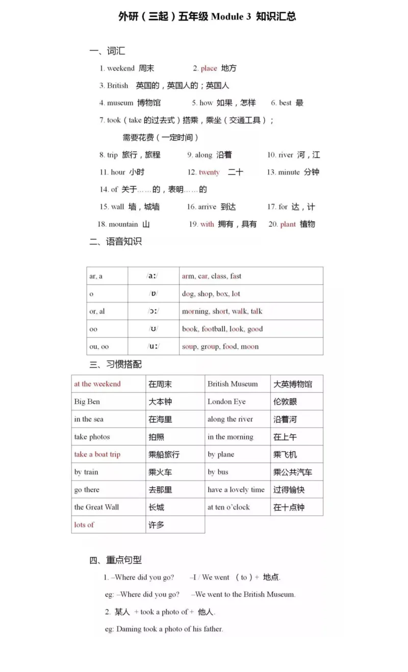 外研版(三年级起点)英语五年级上册重点知识汇总_小学1-6年级全部试卷_英语_五年级_3-10-5、小学五年级英语上册_3-10-5-1、复习、知识点、归纳汇总_外研版三起点