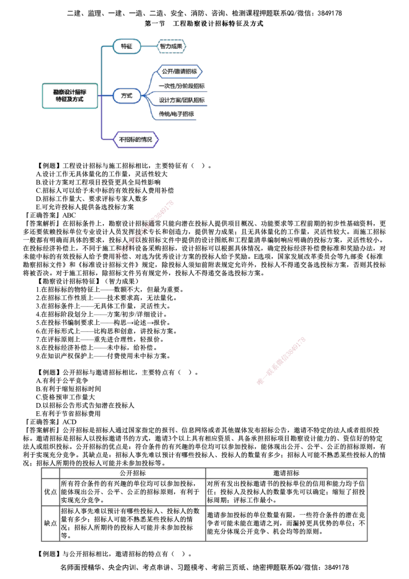 第01讲　建设工程勘察设计招标（一）_监理工程师_2025监理工程师_2025年监理工程师SVIP_2025年监理合同管理SVIP_03-习题精析✿实战特训✿模考通关
