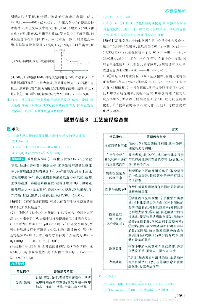 26版化学必刷题答案及解析（选修一）_化学_2026版高中必刷题化学《人教》_2026版高中必刷题化学选修一（人教版）