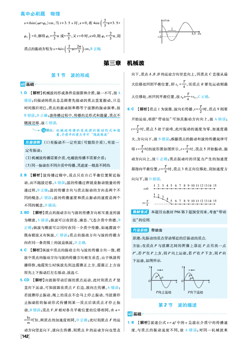 第二章机械振动_2026版高中必刷题_物理_2026版高中必刷题物理人教版_2026版高中必刷题物理选修一人教版_图书答案
