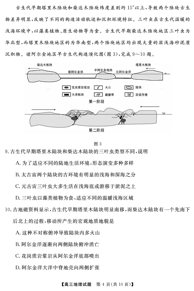 高三地理（试卷）转曲_2024年4月_01按日期_18号_2024届湖南省天壹名校联盟高三下学期4月大联考_湖南省天壹名校联盟2024届高三下学期4月大联考地理试题