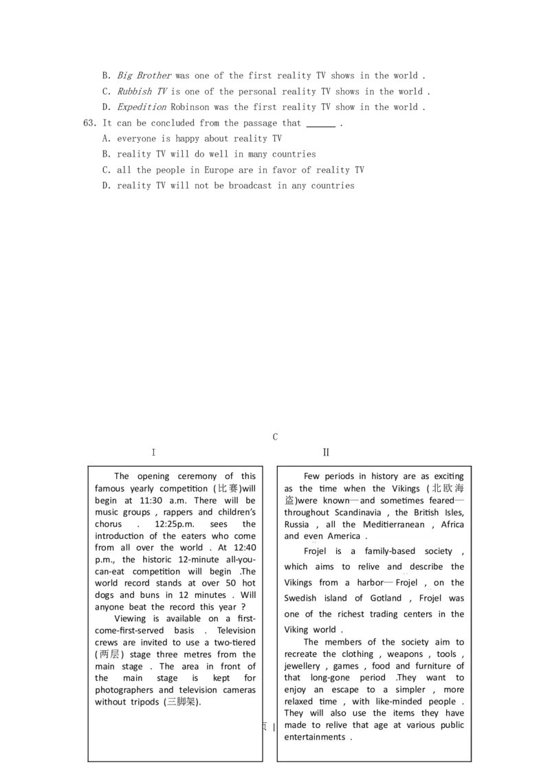 2006年江苏高考英语真题及答案_zz20高中真题试卷_英语高考真题试卷_旧1990-2007&middot;高考英语真题_1990-2007&middot;高考英语真题&middot;word_江苏