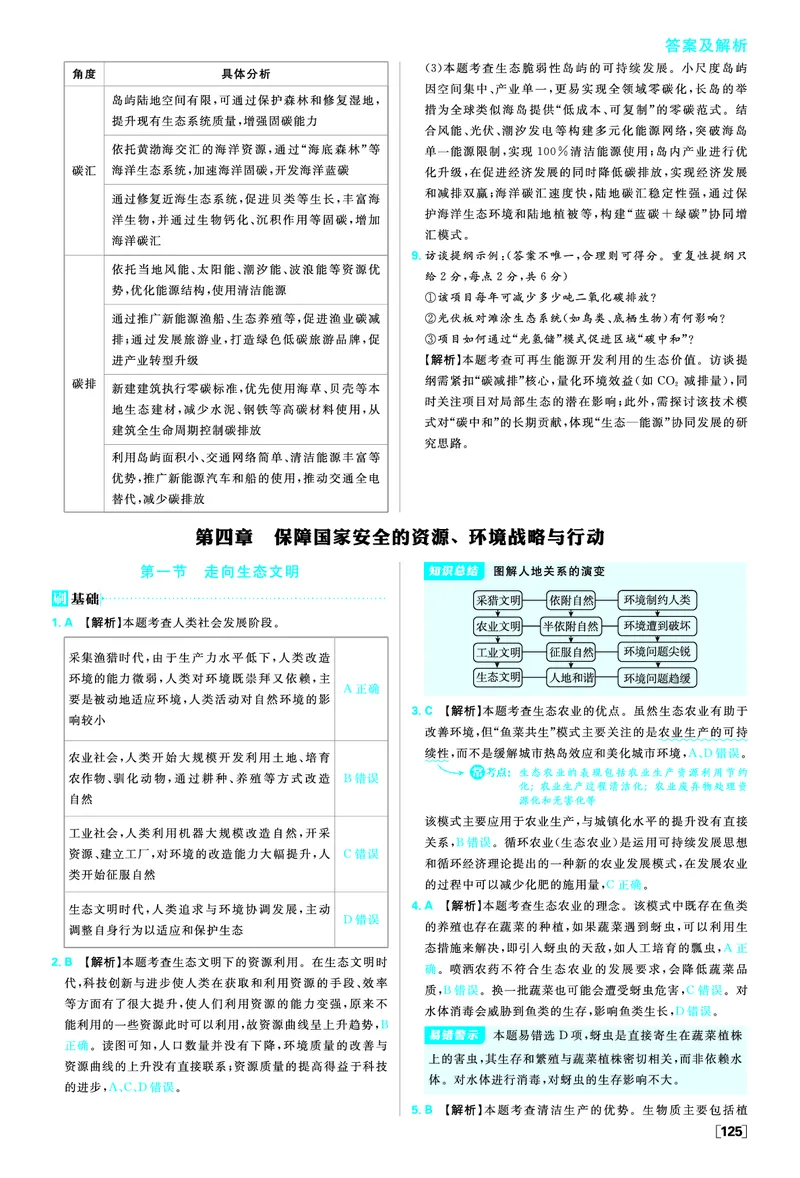 第三章环境安全与国家安全_地理_2026版高中必刷题地理《人教》_2026春高中必刷题地理选修3RJ_答案地理选修3