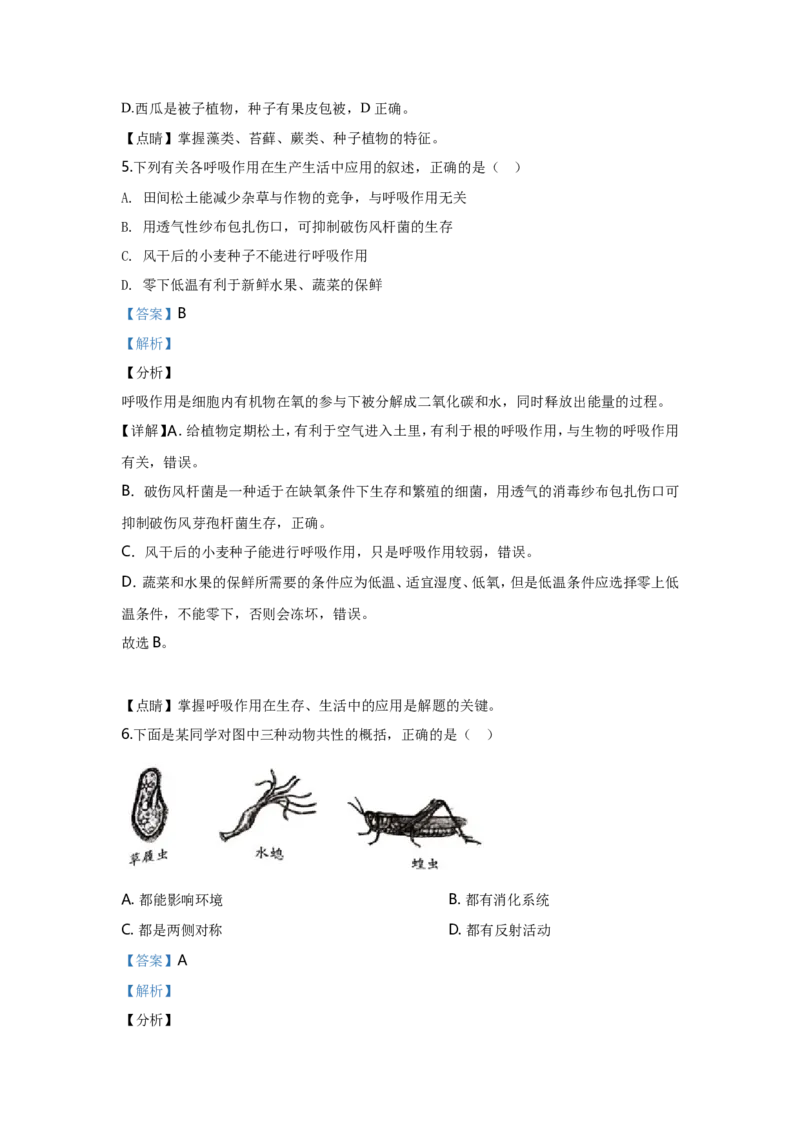 2020潍坊市中考生物试题带答案(word版)_8.生物中考真题2015-2024年_地区卷_山东省_山东潍坊中考生物08-21